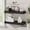 B. Black, variant on Bathroom Floating Shelves Wall Mounted - 15.7" Over Toilet Rustic Brown Set of 2 Farmhouse Décor Storage Organizer