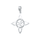 thumbnail image 2 of Collar Nudo De Bruja Celta Plano Zirconias Plata Ley 925, 2 of 3