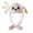 White with LED light, variant on Cute Girls Rabbit Ear Dancing Up & Down LED Hat, Funny Bunny Ears Flap Moving Jumping Cap Warm Hat
