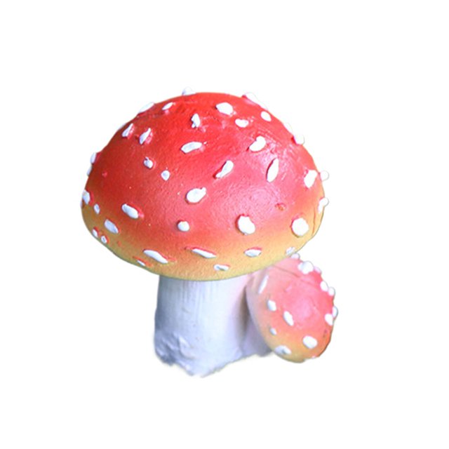 ZheElen Décorations de Paysage Lumineux Exquis Forme de Champignon de Résine Compact Tête Ronde 2