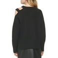 thumbnail image 2 of DKNY Womens Cold Shoulder Embellished Pullover Sweater, 2 of 2