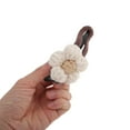 thumbnail image 4 of Unique Bargains 1 Pc Fashion Wool Floral Duckbill Hair Clips for Home Dark Coffee Color Beige, 4 of 5