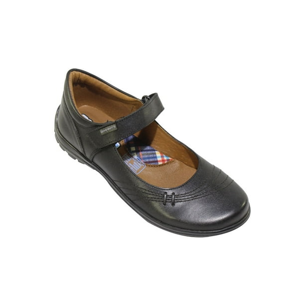 ZAPATO ESCOLAR COLEGIAL CASUAL COQUETA NIÑA PIEL NEGRO 54400A LEON
