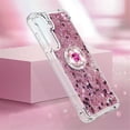 thumbnail image 3 of Quicksand Case for Samsung Galaxy S24 Plus (Not S24) for Women Girls, Glitter Sparkle Flowing Clear Liquid Cover Case with Bling Diamond Kickstand for Samsung Galaxy S24+ Plus -Rose Gold, 3 of 14
