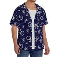 thumbnail image 2 of Yiaed Bicycle1 Print Mens Casual Wrinkle Free Shirts Short Sleeve Button Down Summer Stretch Dress Shirt-Medium, 2 of 5