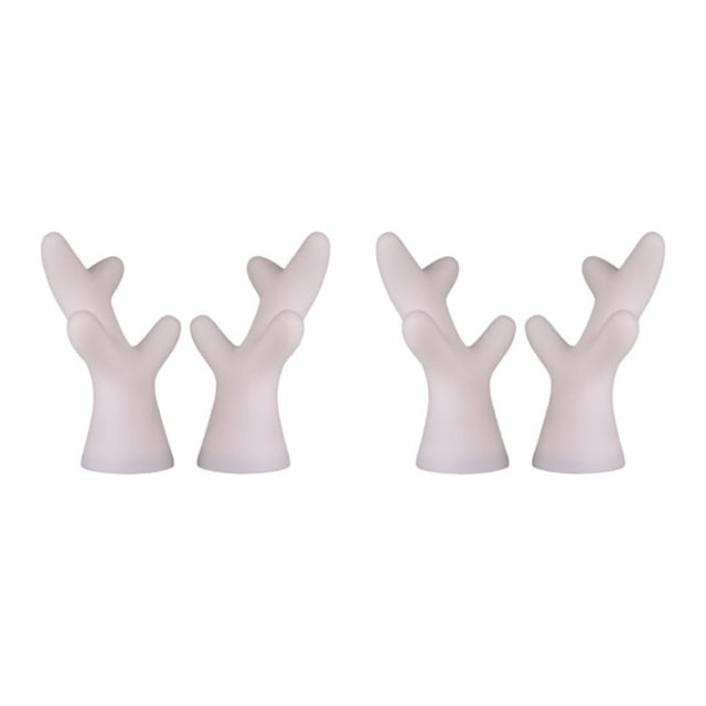 mmirethe 2pcs Easy To Install Antlers Sticker To Decorate Christmas Car Cute Waterproof white large 2Set