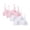 C, variant on 4 Packs Little Girls Casual Adjustable Strap Cute Training Bra Sets Wireless Crop Cami Padded Bras Everyday Bra Set For Preteen Girls 6-12 Years