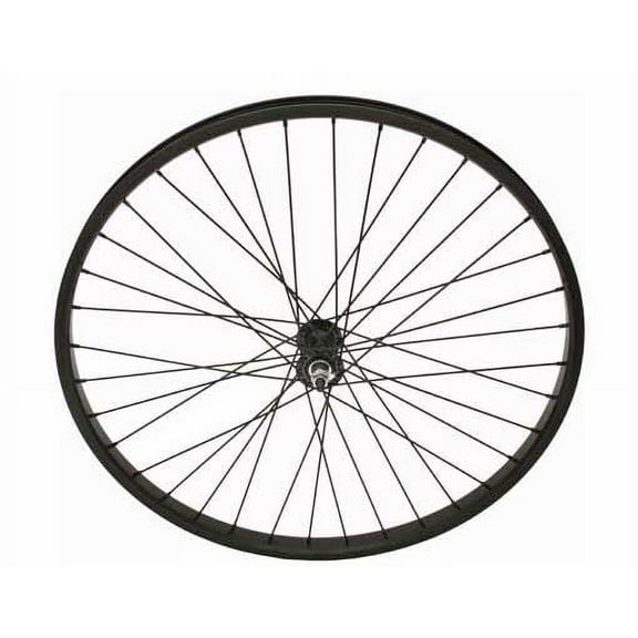 26" x1.75" Alloy Front Wheel 12G Black. Bicycle wheel, bike wheel, Lowrider bike wheel, lowrider bicycle wheel, chopper