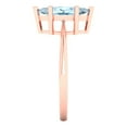thumbnail image 3 of 1.5 ct Marquise Cut Natural Swiss Blue Topaz Solitaire 18K Rose Gold Womens Engagement Ring, 3 of 6