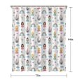 thumbnail image 5 of Rainbow Princess Castle Pattern Shower Curtain 72"x84" ,Bathroom Decorative Shower Curtains Set with 12 Hooks,Modern Waterproof Washable Shower Curtain, 5 of 6