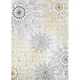 thumbnail image 1 of Couristan 51750747020030T 2 x 3 ft. Calinda Summer Bliss Rectangle Area Rug - Gold, Silver & Ivory, 1 of 1