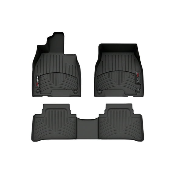 WeatherTech Custom Fit FloorLiners compatible with Mercedes AMG EQE Sedan, EQE Sedan - 1st & 2nd Row, Black
