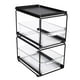 thumbnail image 5 of Organizador de almacenamiento para armario con contenedor transparente, organizador de armario, duradero y multiusos. Dos capas negro, 5 of 9