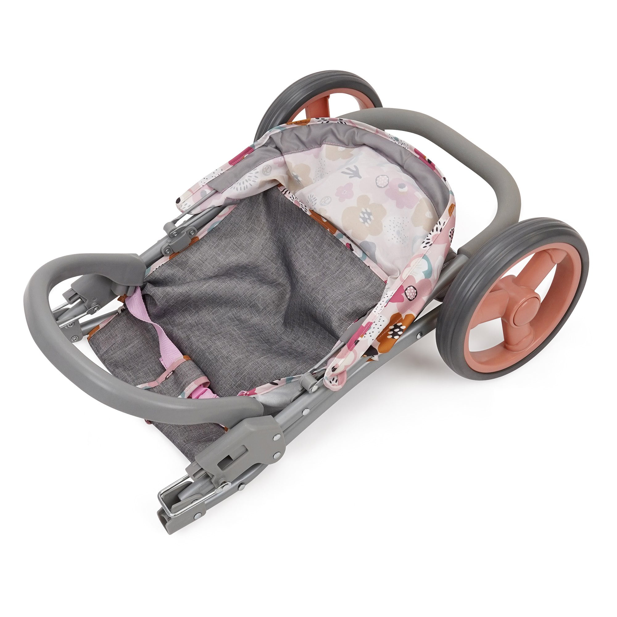 509 Crew Melange Flora Cochecito Para Muñecas Con Accesorios De 15 Piezas, Ruedas De EVA De 19 Cm, Dosel Grande, Mango Ajustable, Para Muñecas De Hasta 46 Cm
