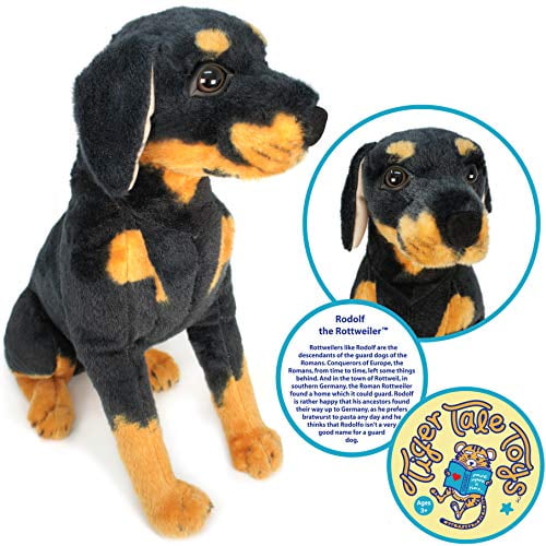 large stuffed rottweiler