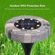 thumbnail image 3 of Tomshine Solar Powered Ground Lights 8 LED Garden Disk Deck Lamp Exterior IP65 Resistente al agua I Tomshine Trajes de lámpara al aire libre, 3 of 7