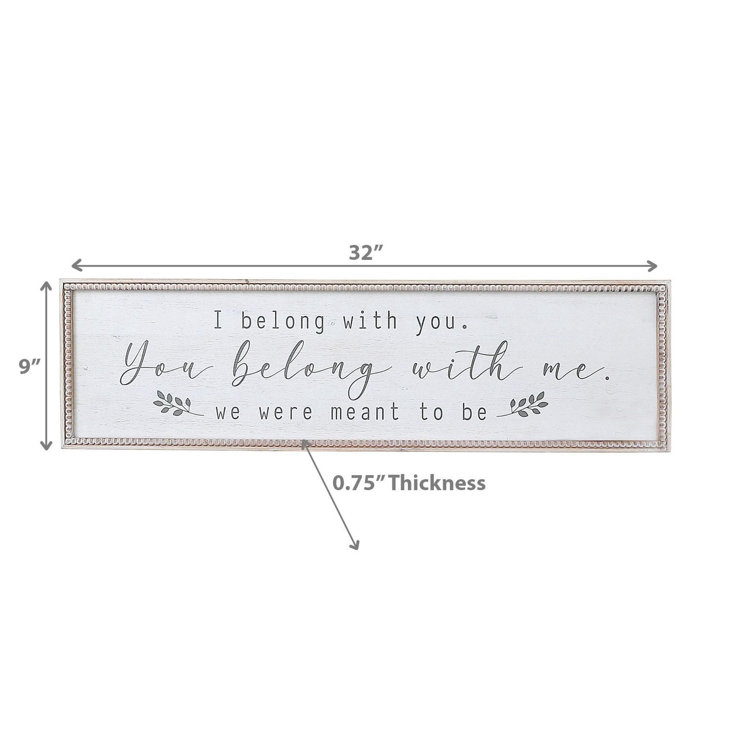 Framed Wooden Sign You Belong With Me