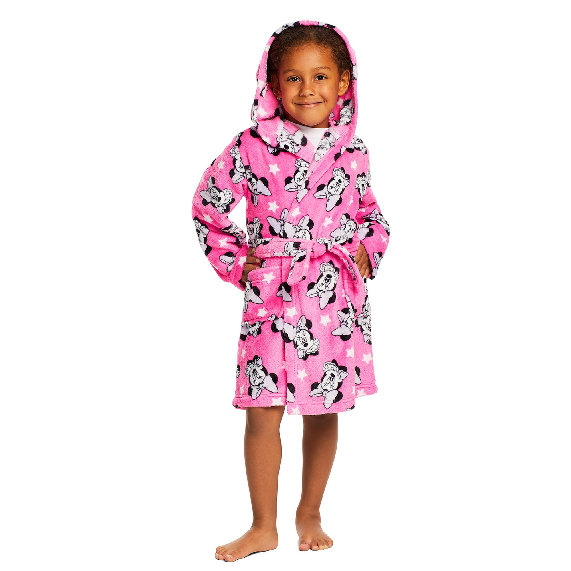 Girls Disney Minnie Mouse Sleep Robe | Girls Fleece Hooded Bathrobe-3 |  Walmart Canada