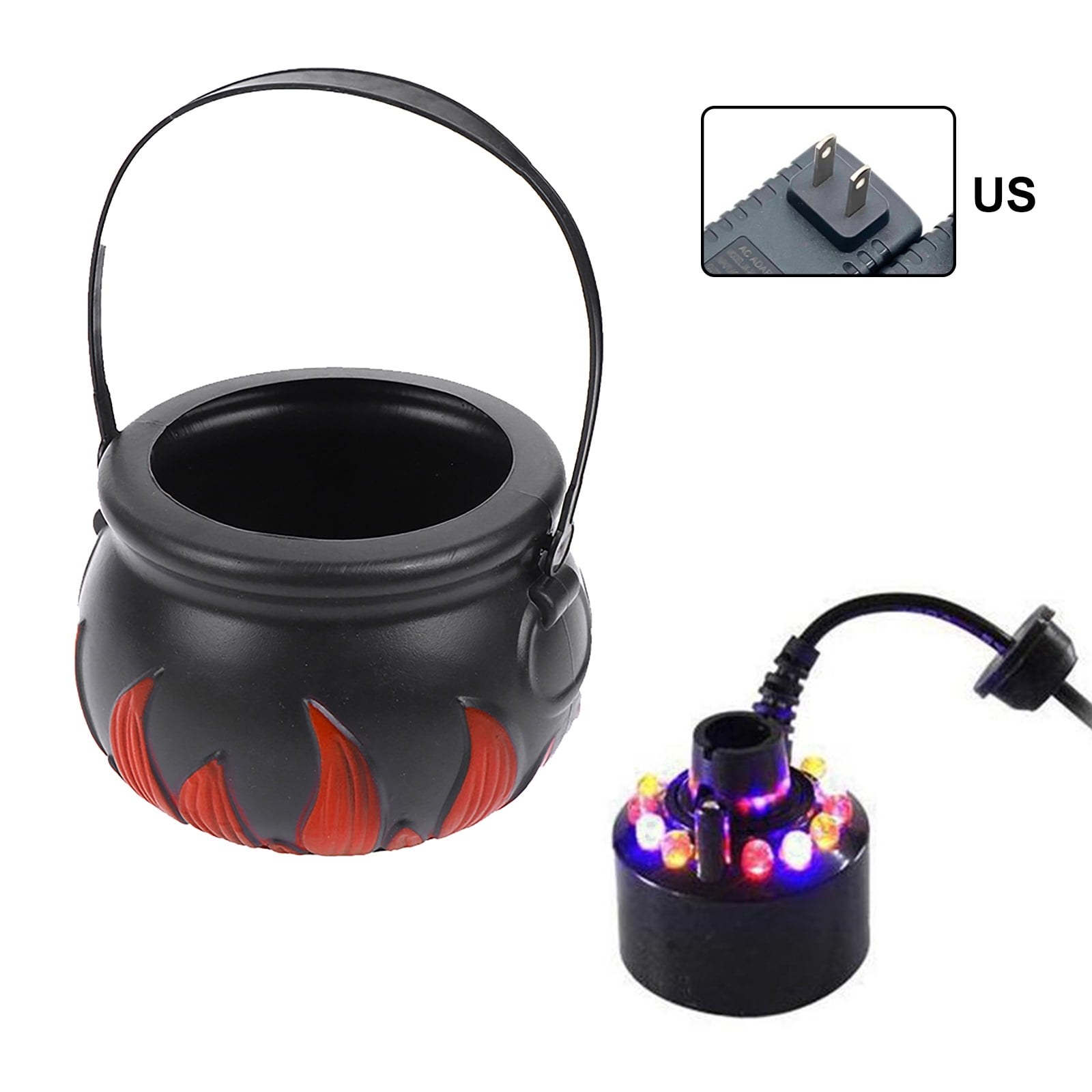 YFMHA Halloween Fog Machine Witch Pot Smoke Maker with LED Color