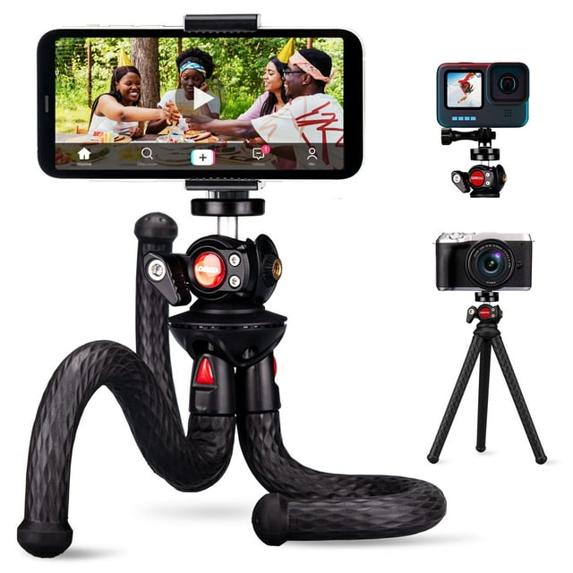 Teléfono Lammcou con trípode flexible para vlogs y grabación de vídeo