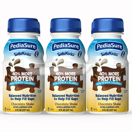 PediaSure SideKicks, High Protein Nutrition Shake for Kids, Chocolate, 8 fl oz (Pack of