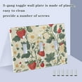 thumbnail image 3 of Yayeee Toggle Light Switch Wall Plate 3-Gang 6.37"x4.48" Decorative Outlet Cover, Small Strawberry Pattern, 3 of 7