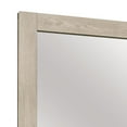 thumbnail image 4 of Transitional Style Square Mirror with Wooden Frame, Brown, 4 of 4
