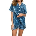 thumbnail image 3 of ZHUGeLI Cute Satin Pajamas for Big/Tween Girls Silk Button Down Short Sleeve & Pants PJS Clothes Nighty Size 2-12Years, 3 of 7