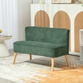 thumbnail image 2 of HOMCOM 46" Loveseat Sofa, 2 Seater Sofa Couch with Wood Legs, Green, 2 of 10