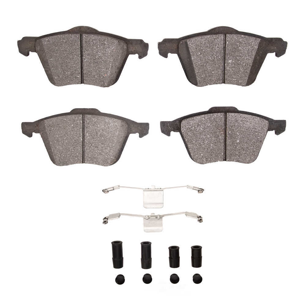 Dynamic Friction Company 1551-0979-01 DFC 5000 Advanced Brake Pads - Low Metallic and Hardware Kit