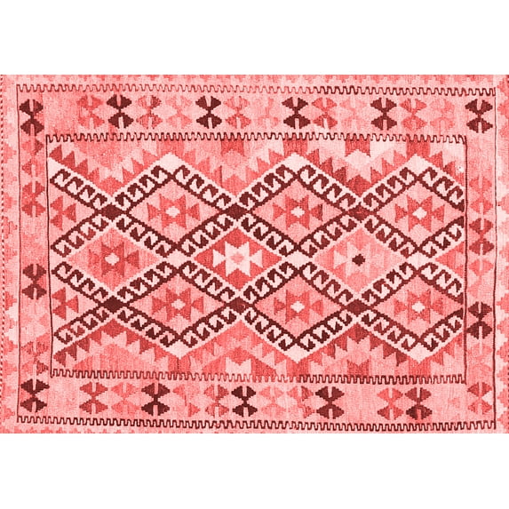 Ahgly Company Indoor Rectangle Southwestern Red Country Area Rugs, 7' x 10'