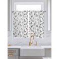 thumbnail image 2 of Kitchen Curtains 54 Inches length, Black Horse Window Treatment Curtain Drapes, Watercolor Vintage Animals Thermal Insulated Drapes for Basement Hotel RV, 42"x54", 2 Panels, 2 of 7
