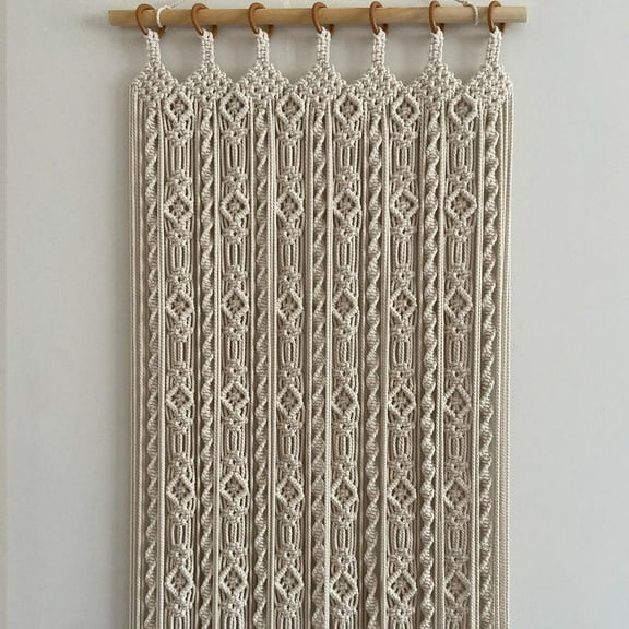 Custom Handmade Macrame Curtains, Personalized Design, Color & Size, Bohemian Home Decor, Perfect for Window and Doors, Gift for Mom-W 36 X L 54 INCH