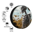 thumbnail image 4 of Naloa Sunflower Butterfly Skull PVC Leather Spare Tire Wheel Cover for Car Truck SUV Camper Trailer Universal Fit many size14 inch, 4 of 6