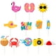 thumbnail image 4 of 12pcs Summer Beach Cupcake Toppers Picks Hawaiian Picks Pool Party Cake Decorations, 4 of 5