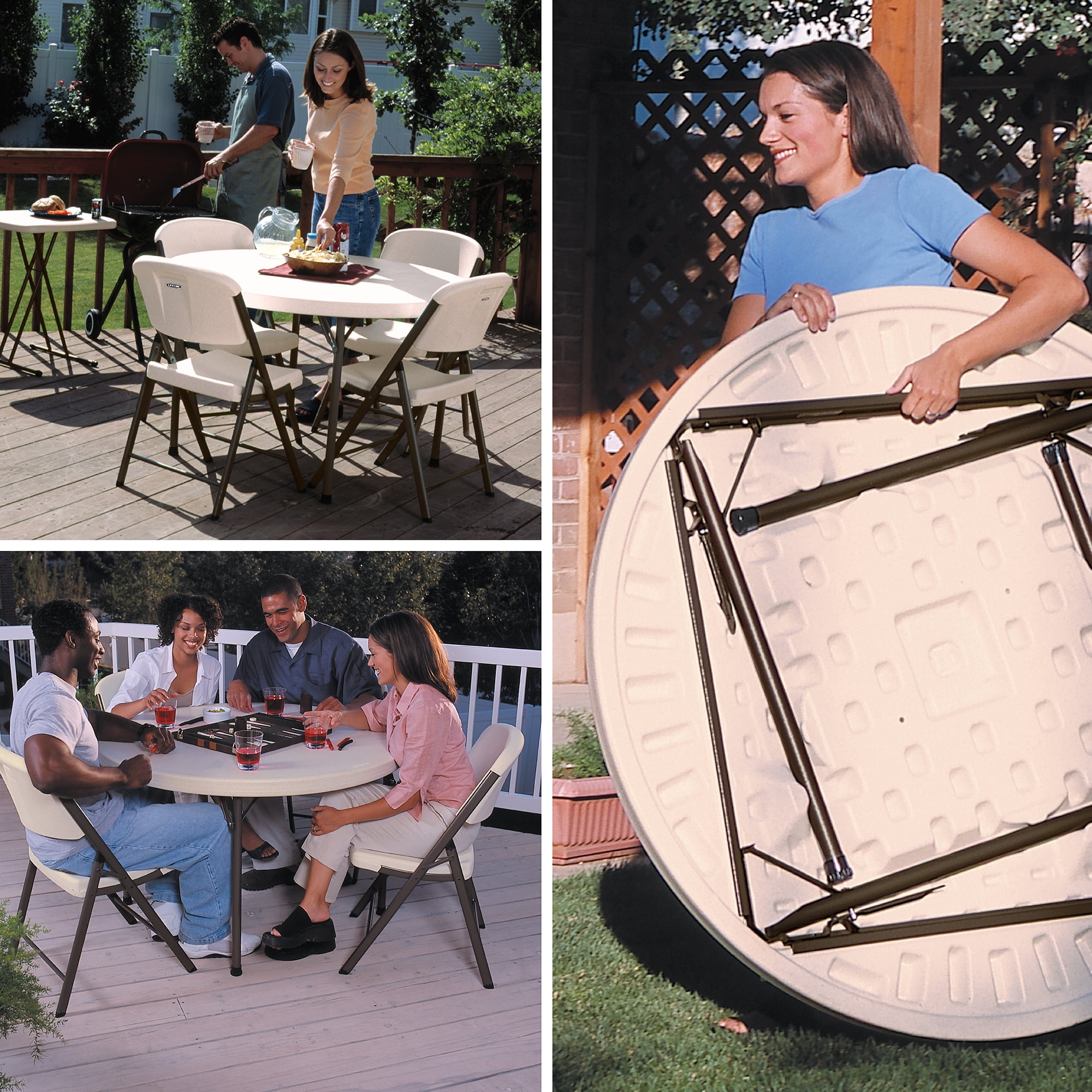 Lifetime 46 inch Heavy Duty Foldable Portable Round Table
