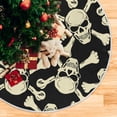 thumbnail image 5 of FMSHPON Evil SkullBones Xmas Christmas Tree Skirt Stand Mat for Holiday Party Decoration Indoor Outdoor 36 inches, 5 of 6