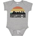 thumbnail image 3 of Inktastic Portland Oregon Skyline Retro Sunset Boys or Girls Baby Bodysuit, 3 of 5