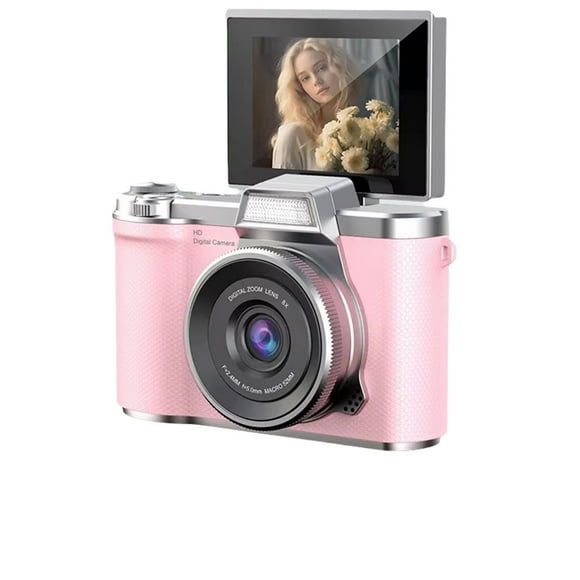 Cámara Digital 4K de 48 MP con Enfoque Automático, Videocámara de 2,8 Pulgadas, Cámara CCD Retro para Niños y Estudiantes C