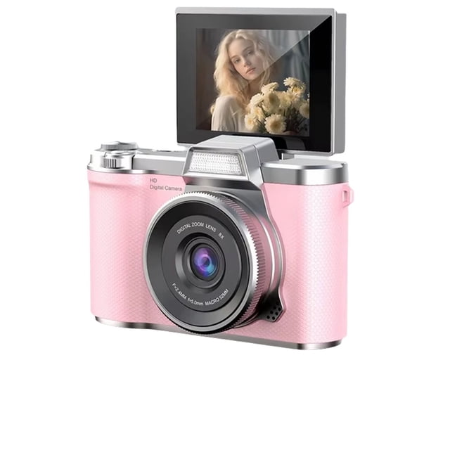 Cámara Digital 4K de 48 MP con Enfoque Automático, Videocámara de 2,8 Pulgadas, Cámara CCD Retro para Niños y Estudiantes C
