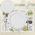 thumbnail image 3 of Ambesonne Popstar Party Place Mats Set of 4, Love Music Sketch, Standard Size, Khaki Pale Blue Brown, 3 of 6