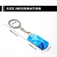 thumbnail image 3 of Uemuo Blue Shell Pattern Rectangular Metal Keychain - Durable, Stylish, and Personalized Key Ring for Men and Women,Engraved Keychain,Gift Slim Sturdy Keychain, 3 of 7