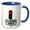 Blue/White, variant on 3drose, Red Warning Light on White. No Smoking Area Sign, 11oz Mug