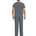 thumbnail image 3 of Men's Jogger Scrub Set Tuck-in Scrubs for Men with Jogger Pants and Pockets Top Gray 2XL, 3 of 3