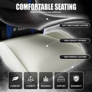 Bigzzia Gaming Chair, Ergonomic Computer Chair with Lumbar Support and Headrest, Blue