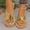 Gold, variant on Womens Silver Flat Sandals, Crocodile Print Espadrille Woven Sole Criss Cross Straps Buckle Ankle Strap,Size 9