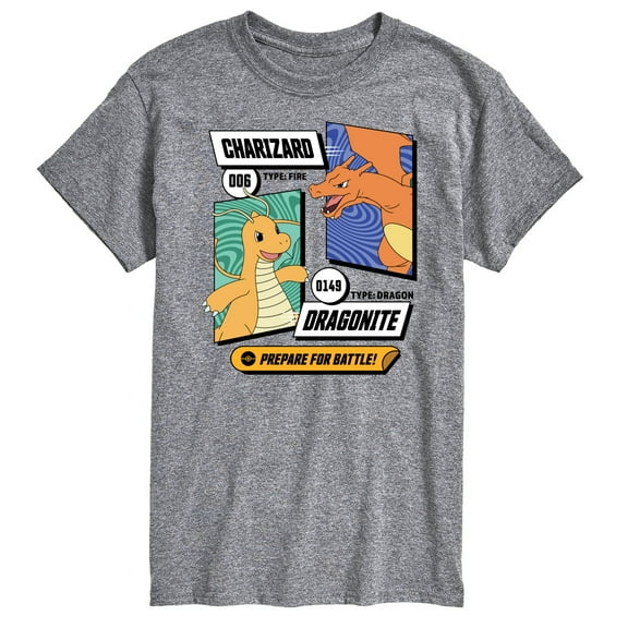 Pokémon - Dragonite Charizard Prepare For Battle - Men's Short Sleeve Graphic T-Shirt