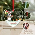 thumbnail image 4 of to A Very Special Niece Glass Ornament Christmas, Personalized Ornament Git for Baby Girls Granddaughter from Uncle, Penguin Niece Keepsake Xmas, Custom Name Text & Year Special Nieces Ornaments, 4 of 5