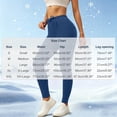 thumbnail image 3 of Ovbmpzd Slim-Leg Yoga Pants High Wasited Blue Fleece Petite Leggings Casual Tummy Control Leggings,M, 3 of 6