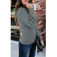thumbnail image 2 of Sherrylily Women Puff Sleeve Pullover Sweaters Crew Neck Slim Knitted Jumper, 2 of 4